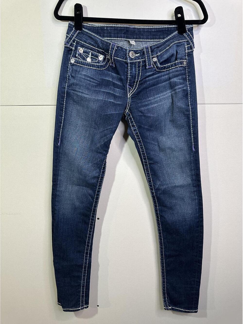 True Religion Purple Label World Tour Skinny Flap Jeans Women’s 28